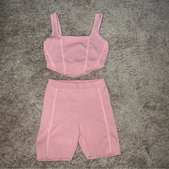 Immodel by HWA Los Angeles Pink Short and Cami Tank Set Size Med NWOT - Picture 10 of 12